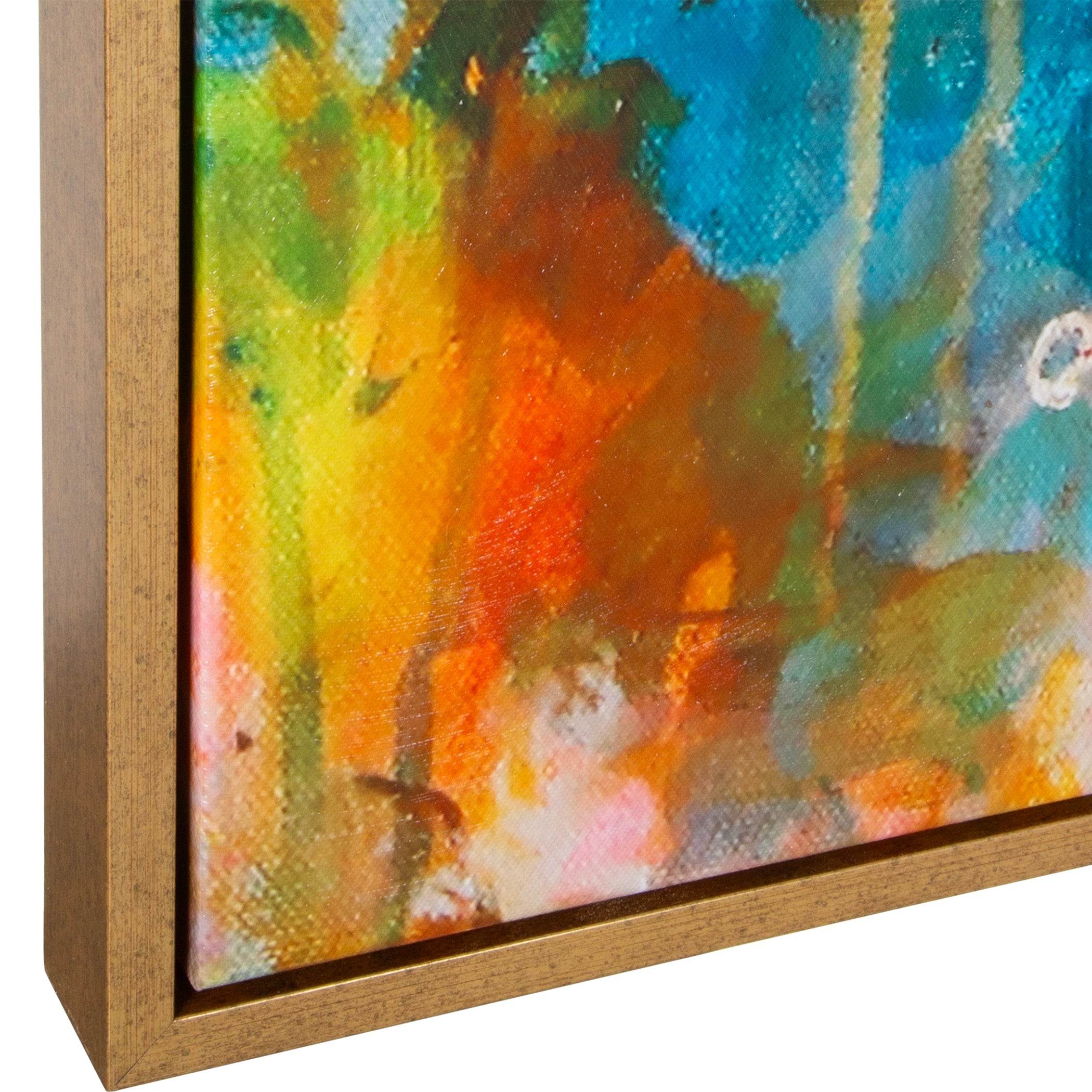 A Colorful Mindset Framed Abstract Art - Framed Canvas Detail View 3 - Luxury Home Furnishing