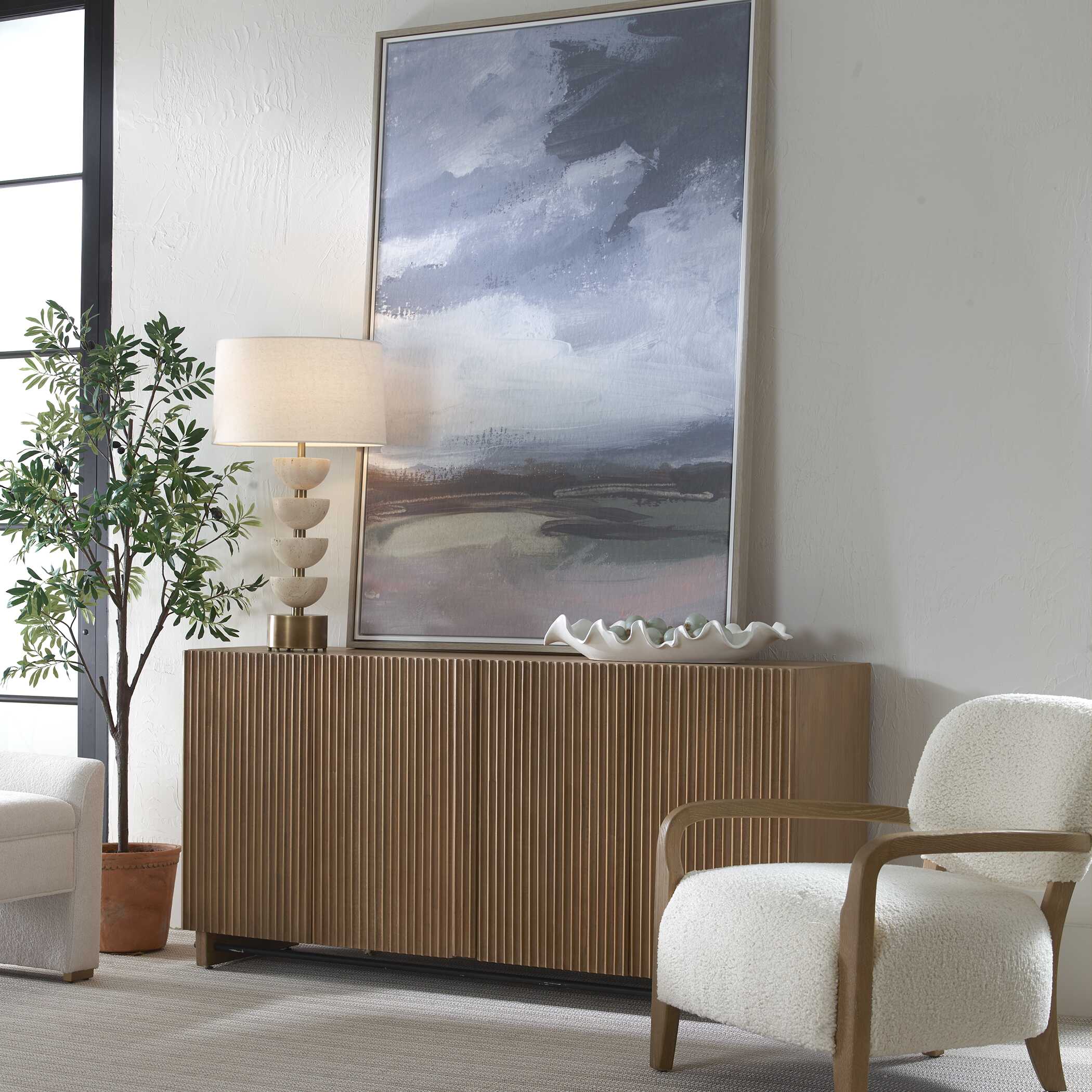 Kellem Natural Wood 4 Door Cabinet - FURN 5373 50069 A0 image 2