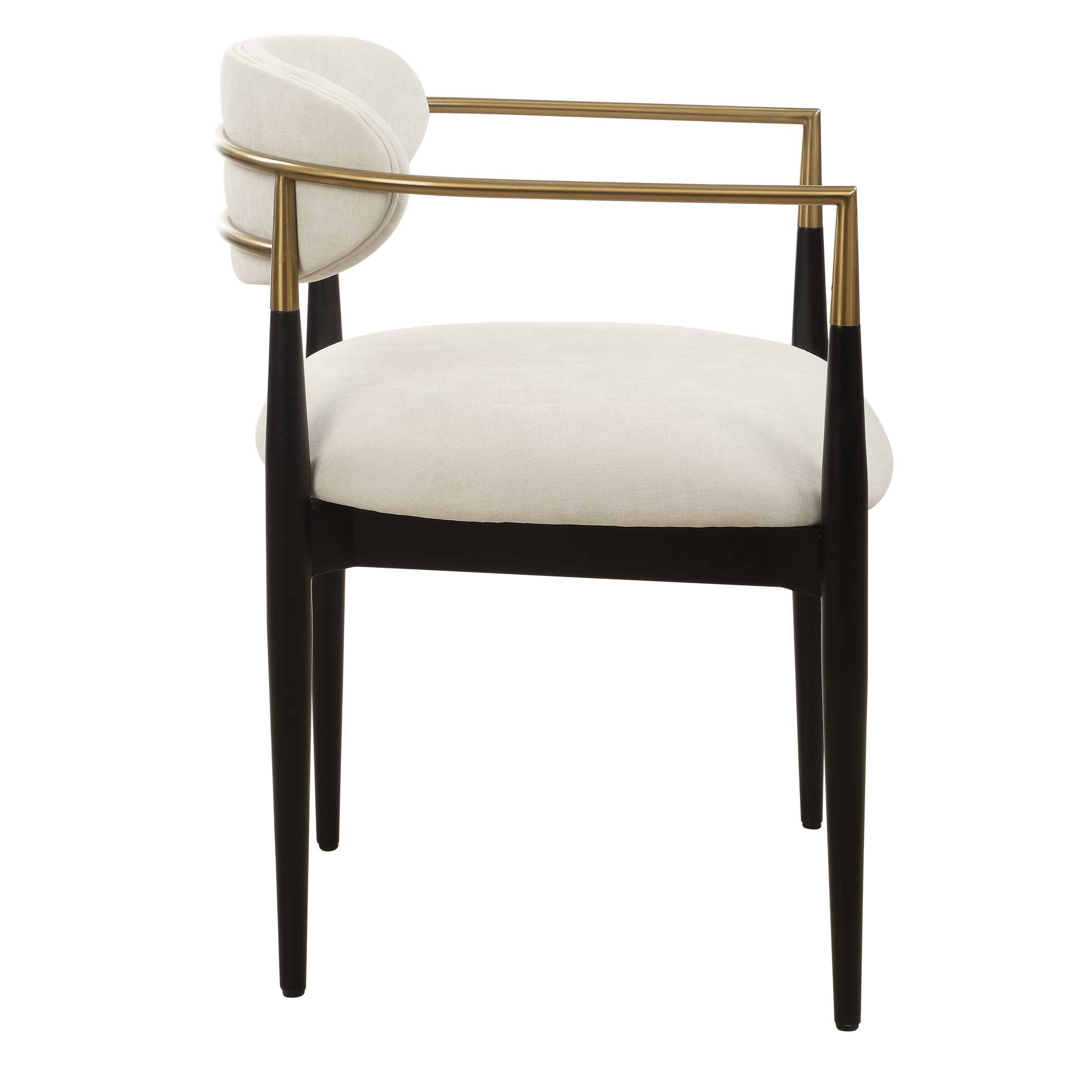 Moxie White Dining Arm Chair
