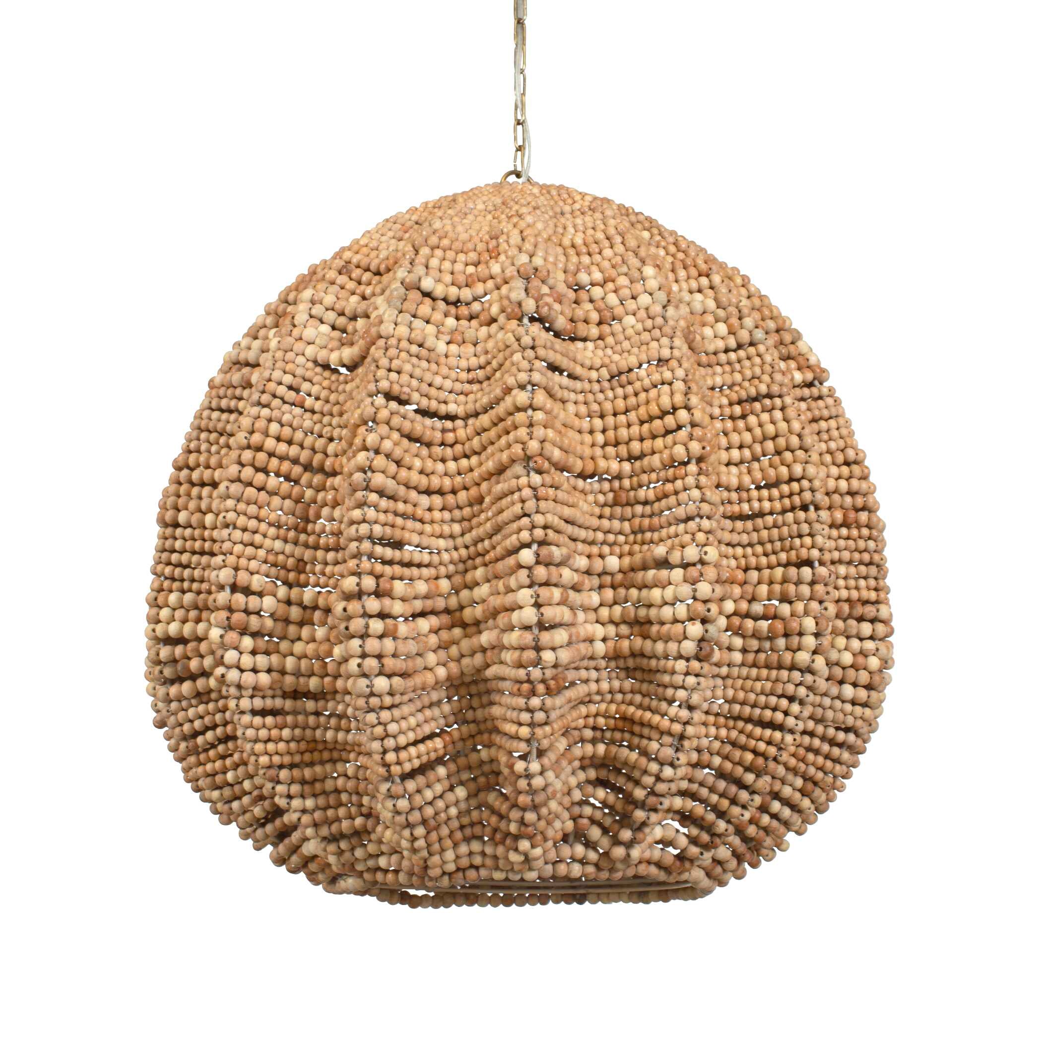 Kauri 5 Light Wooden Bead Pendant