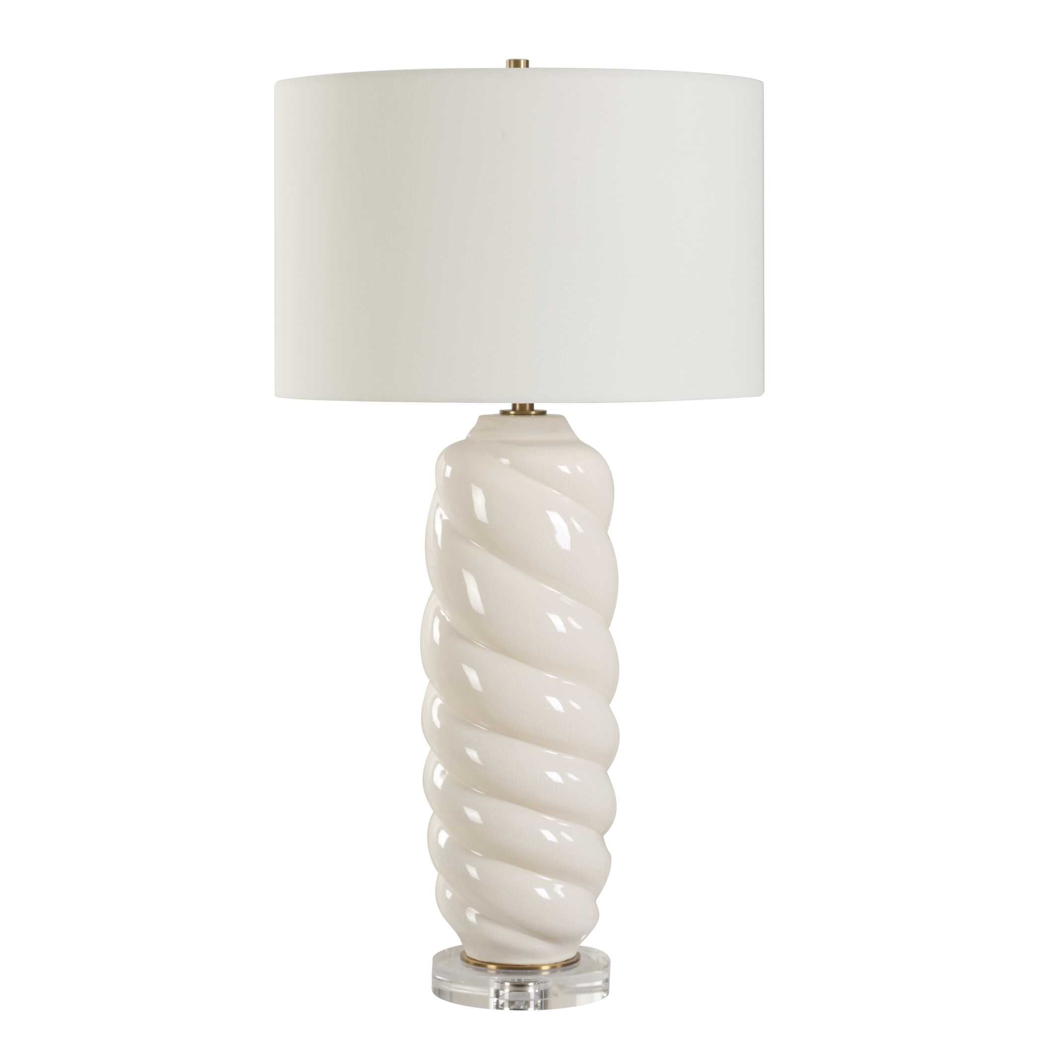 Anneli White Swirl Table Lamp - Uttermost - by Modest Hut