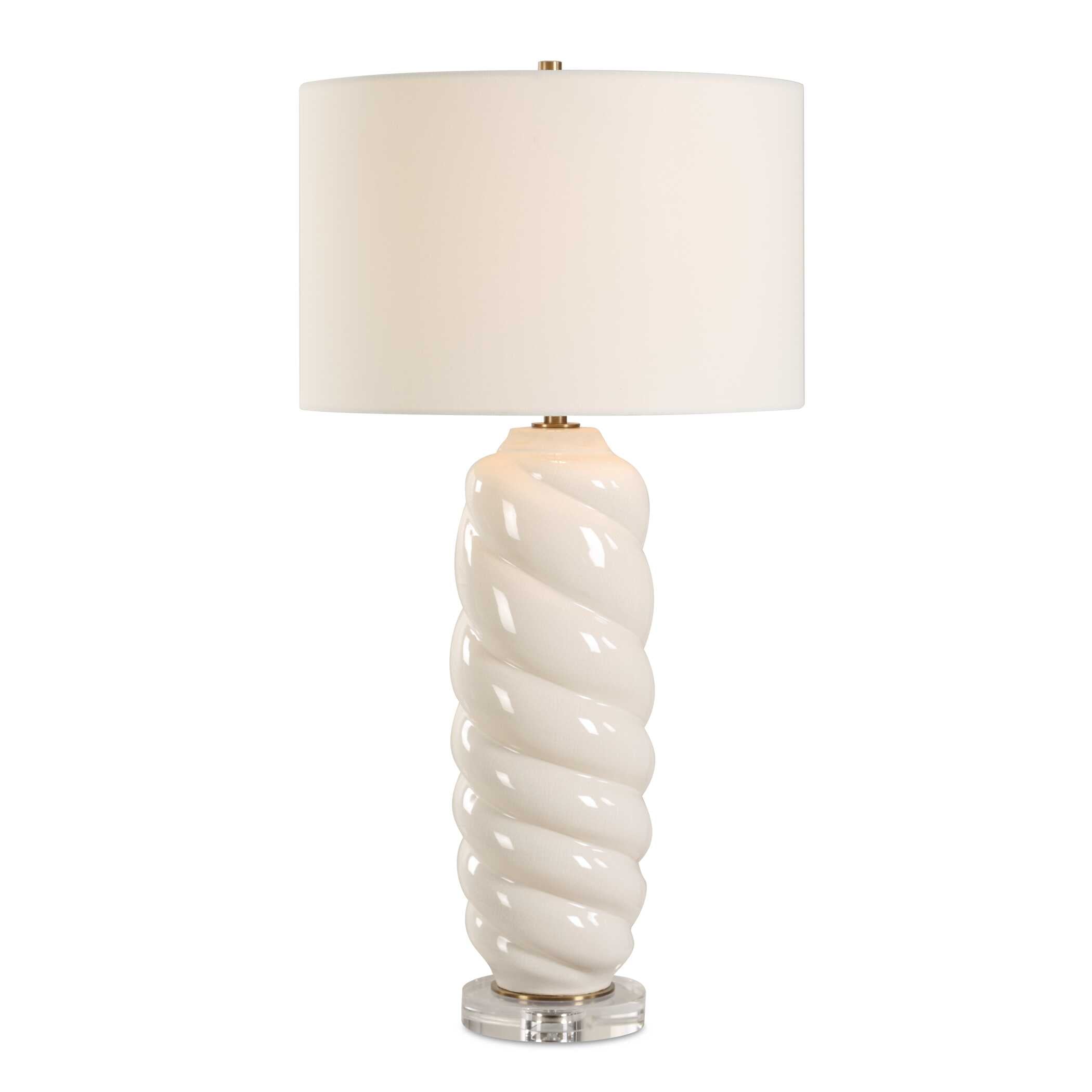 Anneli White Swirl Table Lamp - Uttermost - by Modest Hut