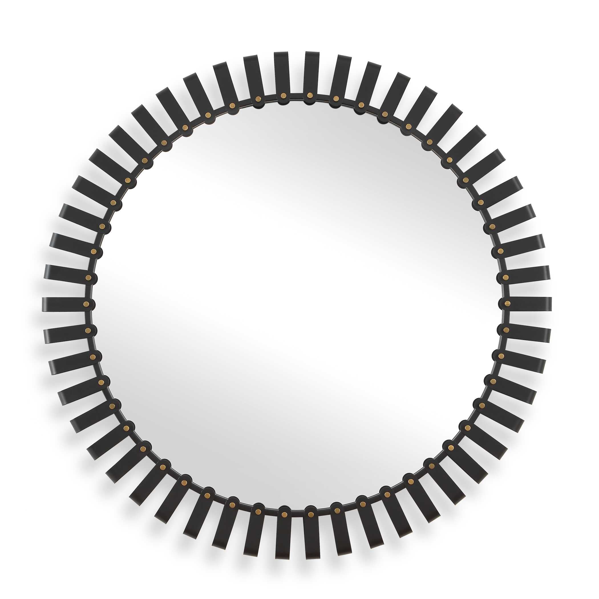 Jael Black Round Mirror by Uttermost product view
