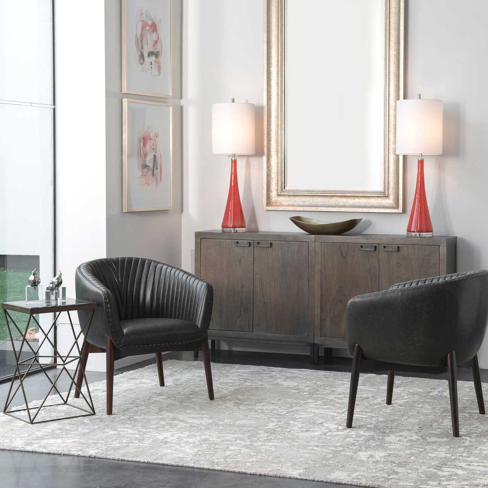 Anders Black Onyx Accent Chair - Uttermost - Accent Chairs by Modest Hut