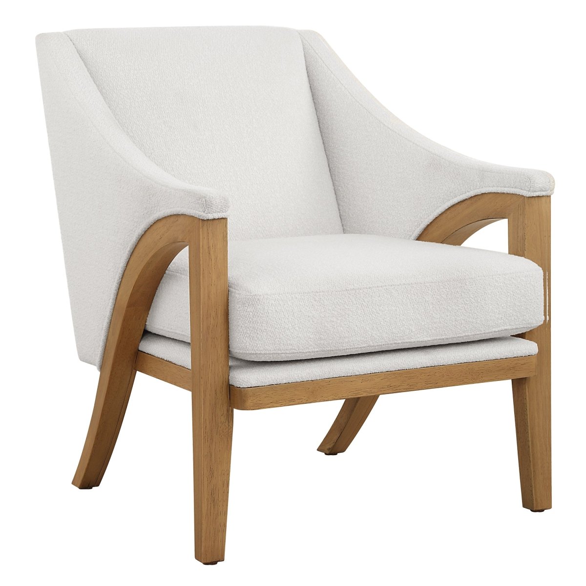 Evolve White Fabric Accent Chair - Uttermost - Accent Chairs by Modest Hut