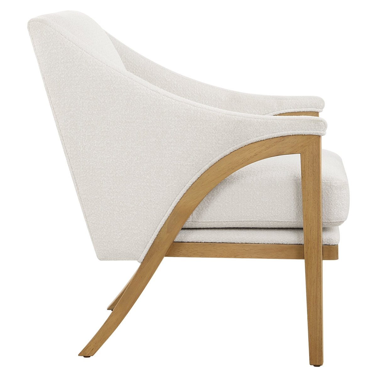 Evolve White Fabric Accent Chair - Uttermost - Accent Chairs by Modest Hut