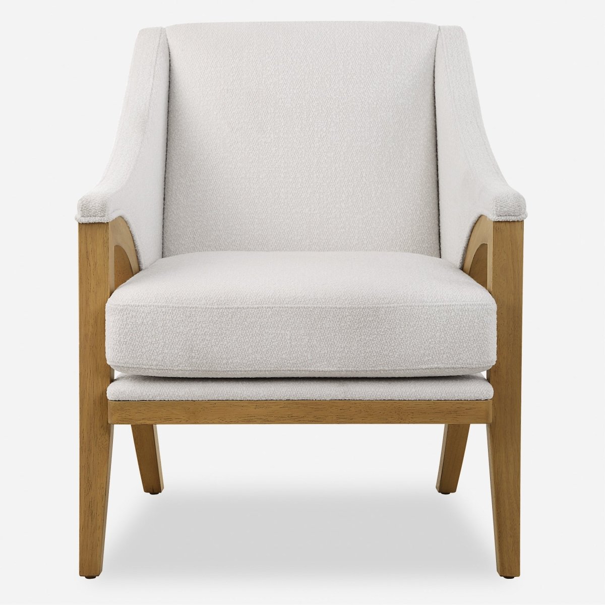 Evolve White Fabric Accent Chair - Uttermost - Accent Chairs by Modest Hut