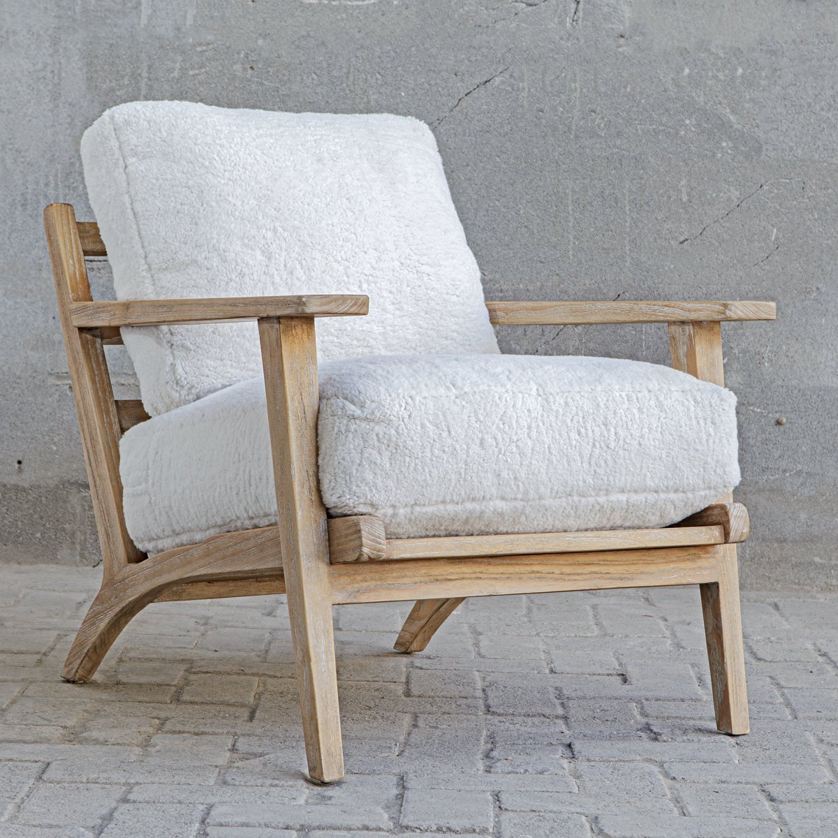 Laid Back Sheepskin Accent Chair - Uttermost - Accent Chairs by Modest Hut
