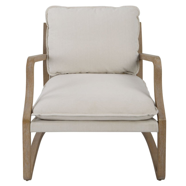 Melora Solid Oak Accent Chair - Uttermost - Accent Chairs by Modest Hut