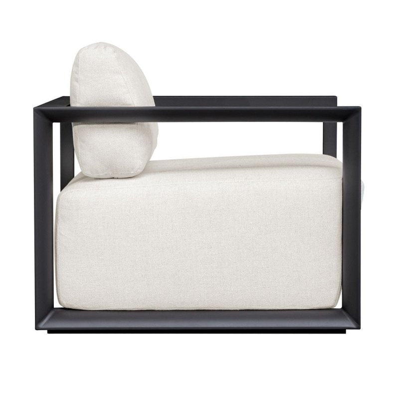 Additional detail view of the Remsen Outdoor Lounge Chair Java Black/Oyster image 17