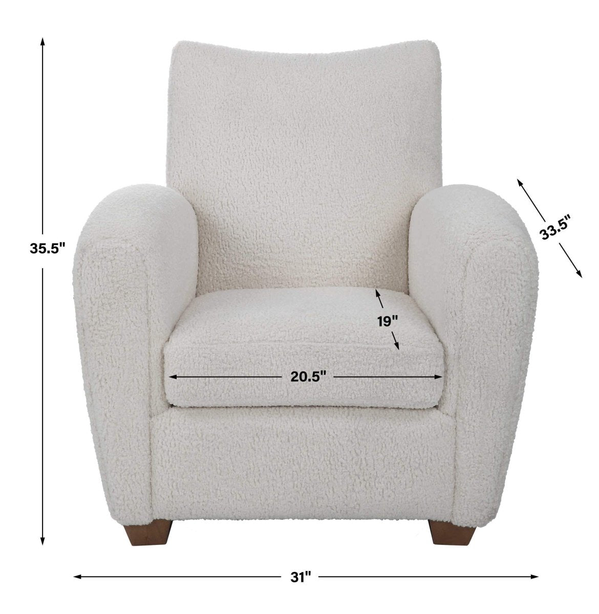 Teddy Natural Accent Chair - Uttermost - Accent Chairs by Modest Hut