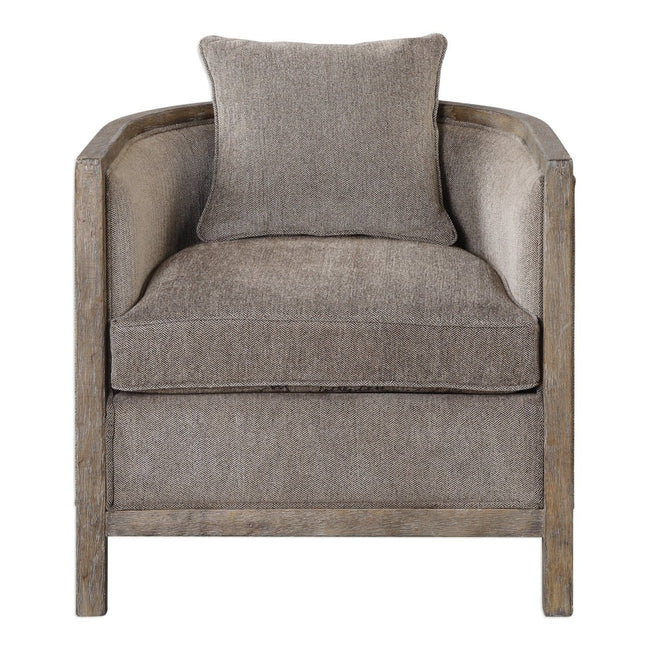 Viaggio Gray Chenille Accent Chair - Uttermost - Accent Chairs by Modest Hut