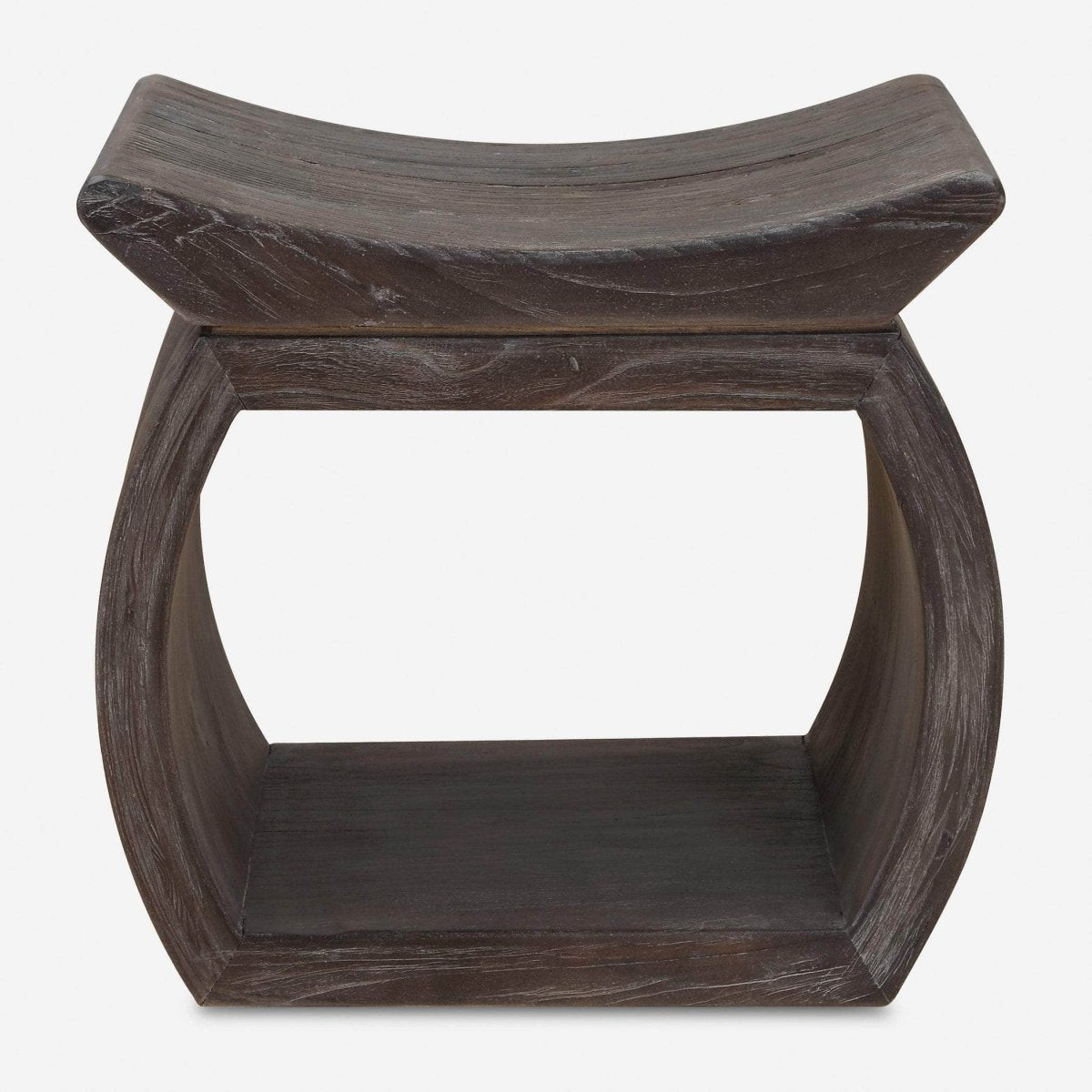 Connor Walnut Accent Stool - Uttermost - Accent Stools by Modest Hut