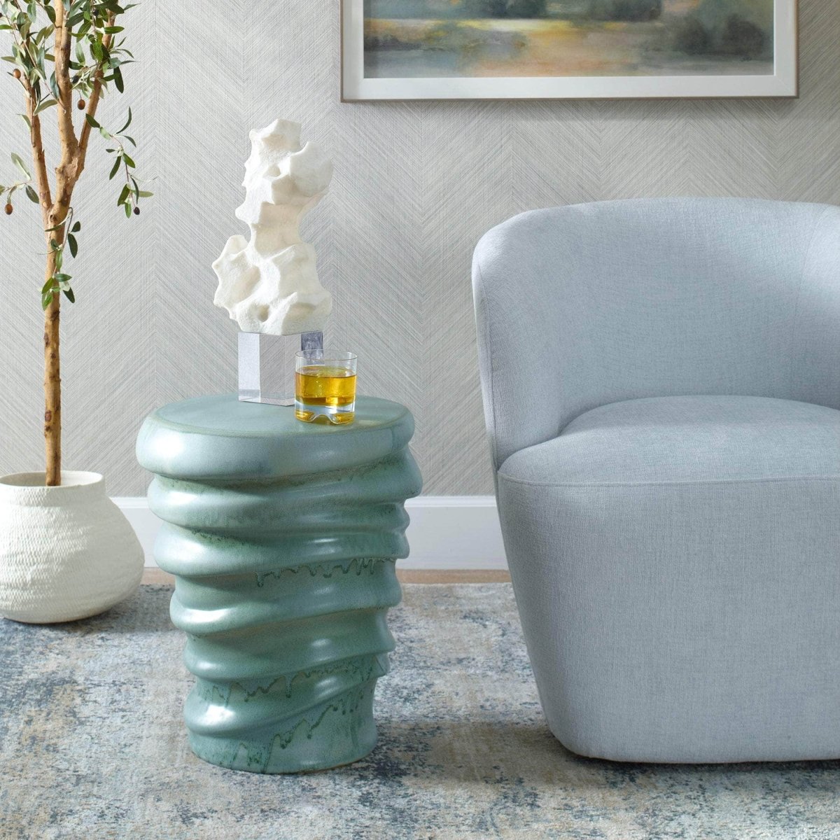 Skye Modern Garden Stool - Uttermost - Accent Stools by Modest Hut