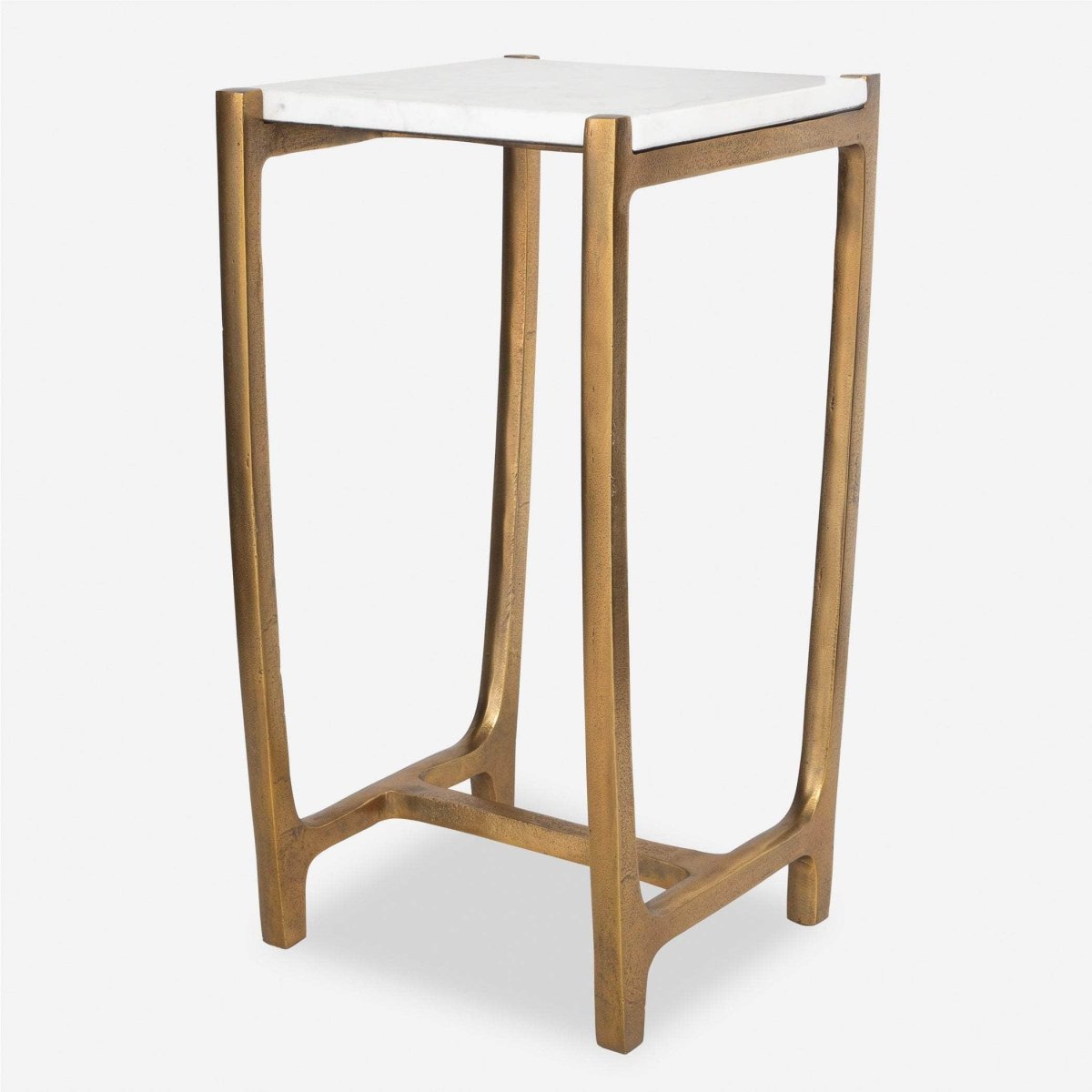 Affinity White Marble Accent Table - Uttermost - Accent Tables by Modest Hut