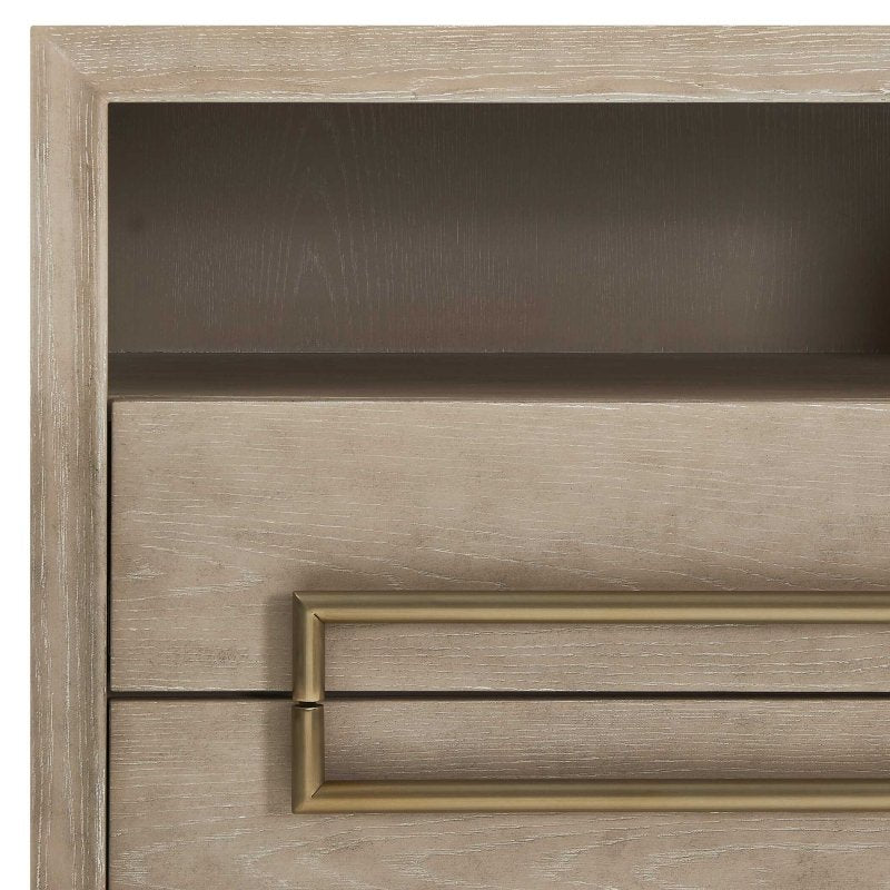 Alessia Modern Light Oak Side Table - Accent Tables