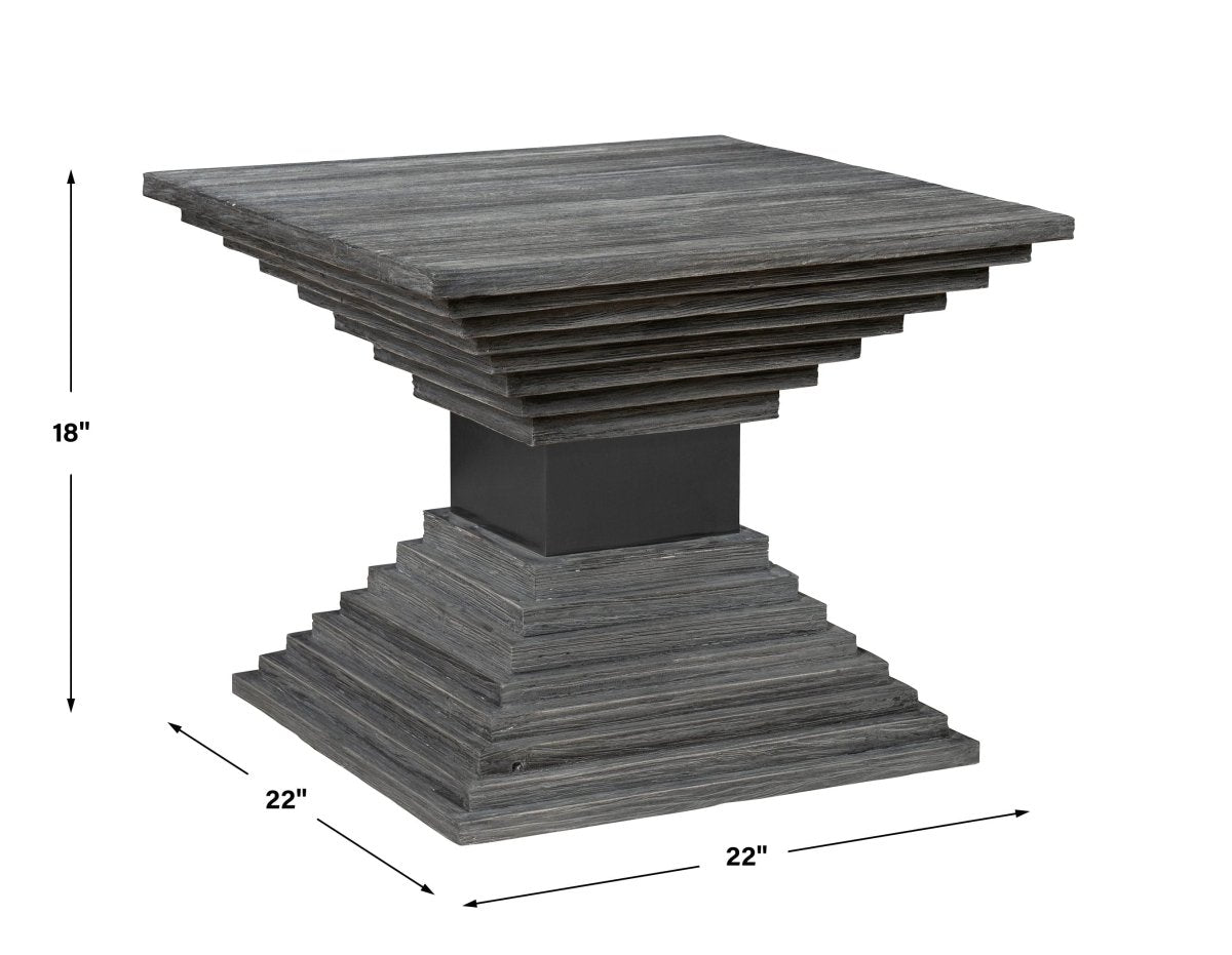 Andes Wooden Geometric Accent Table - Uttermost - Accent Tables by Modest Hut