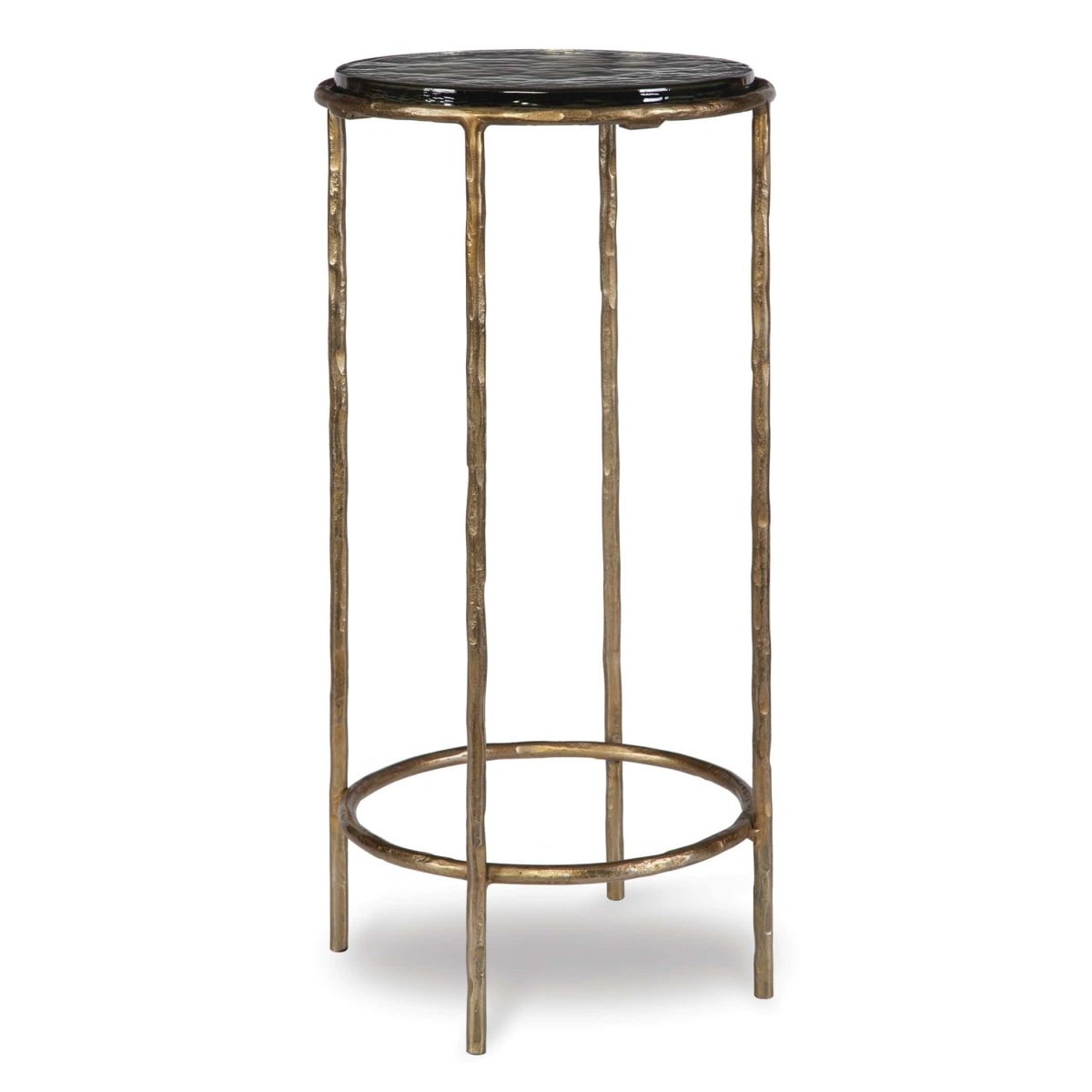 Antique Gold Textured Iron Accent Table - Uttermost - Accent Tables by Modest Hut