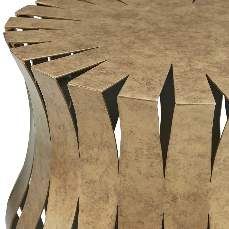 Arida Aged Gold Accent Table by Uttermost alternate view 3
