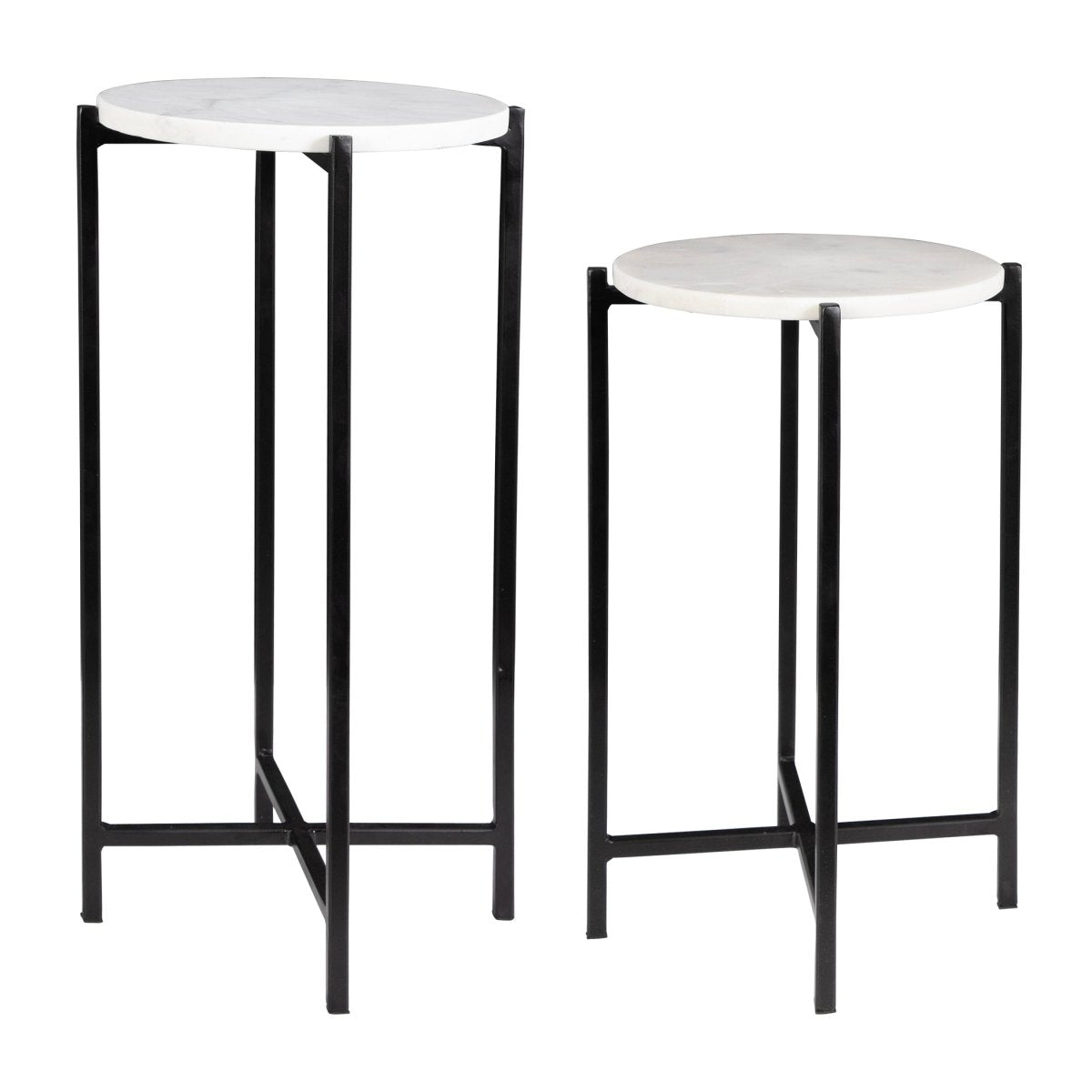 Black Accent Tables with Marble Tops - Uttermost - Accent Tables by Modest Hut