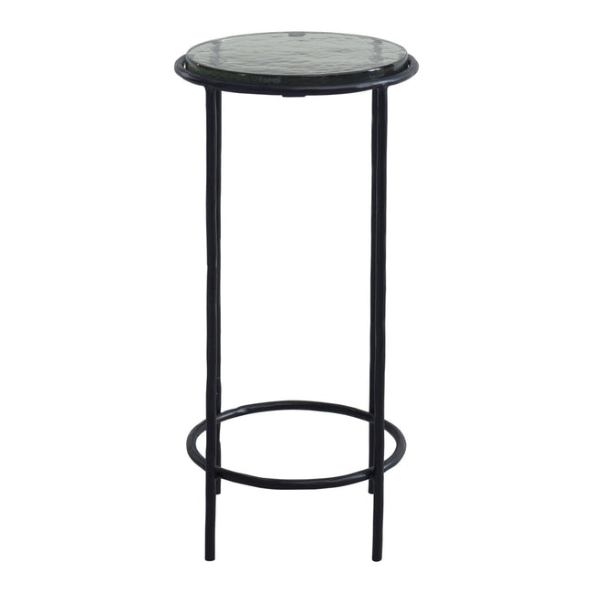 Black Table with Recycled Glass Top - Uttermost - Accent Tables by Modest Hut