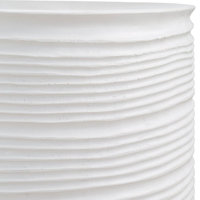 Borderline White Drum Table - Uttermost - Accent Tables by Modest Hut