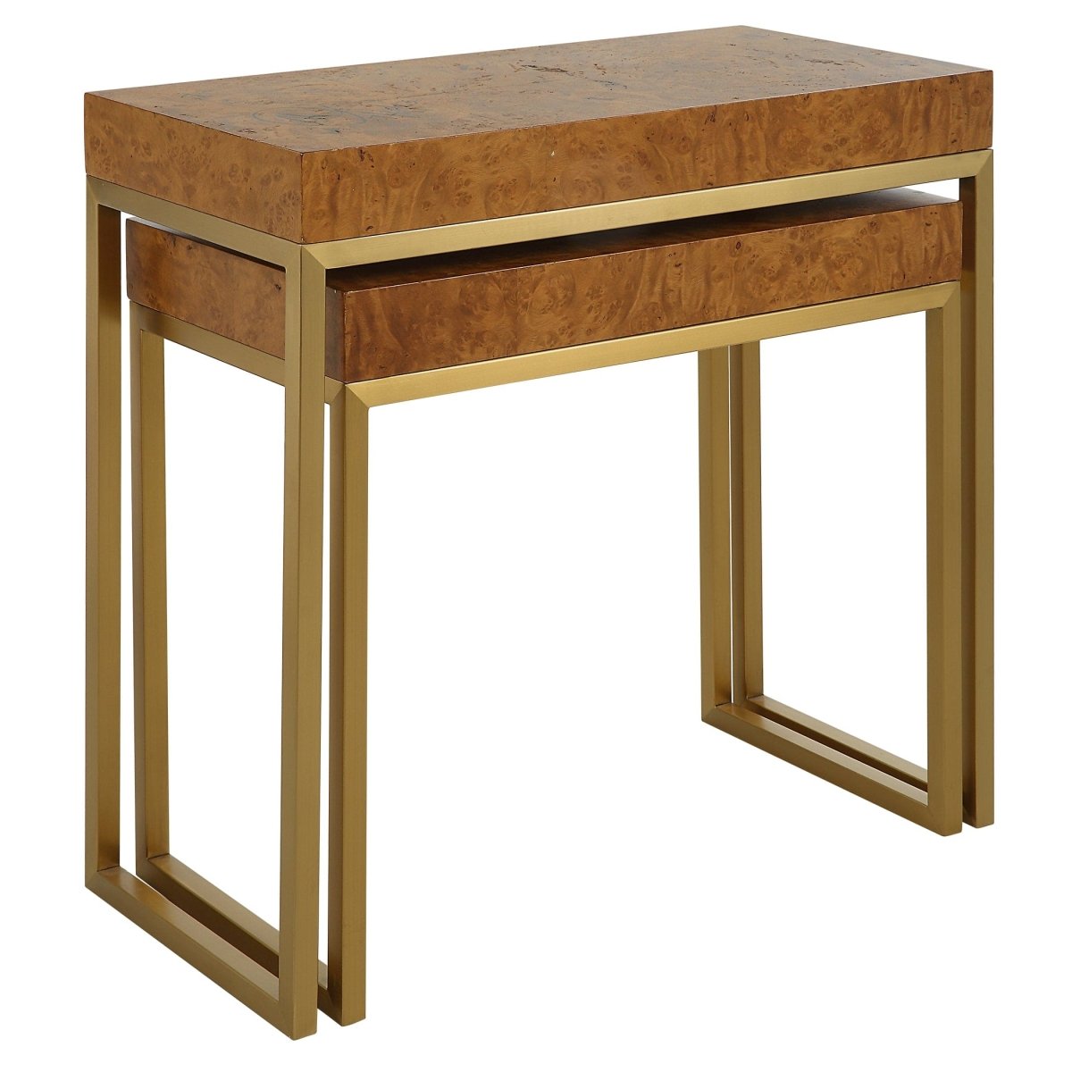 Burl - esque Wooden Nesting Tables, S/2 - Uttermost - Accent Tables by Modest Hut