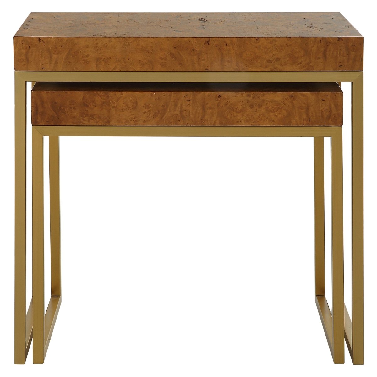 Burl - esque Wooden Nesting Tables, S/2 - Uttermost - Accent Tables by Modest Hut