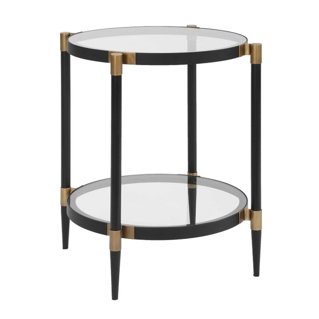Chadid Round Glass Side Table - Accent Tables