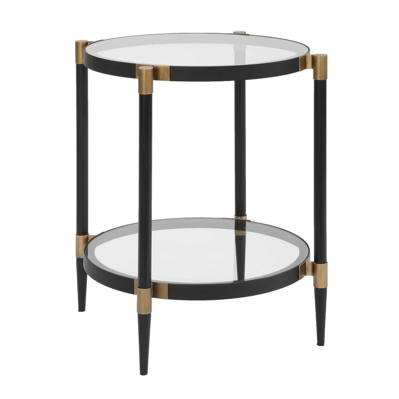 Chadid Round Glass Side Table by Uttermost alternate view 2