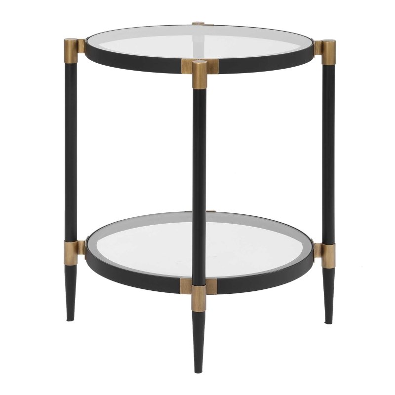 Chadid Round Glass Side Table - Accent Tables