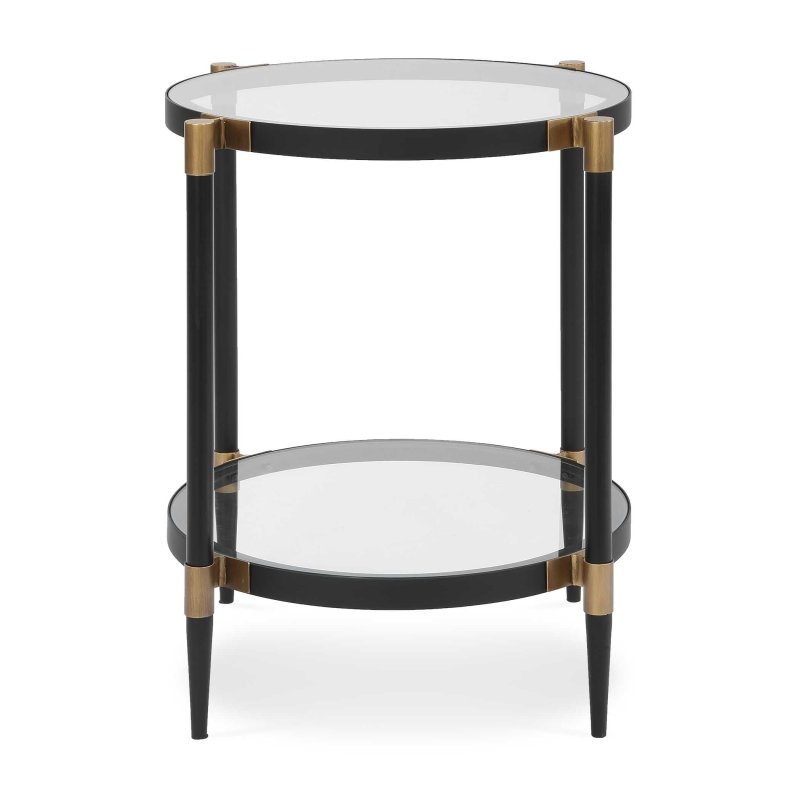 Chadid Round Glass Side Table by Uttermost product view