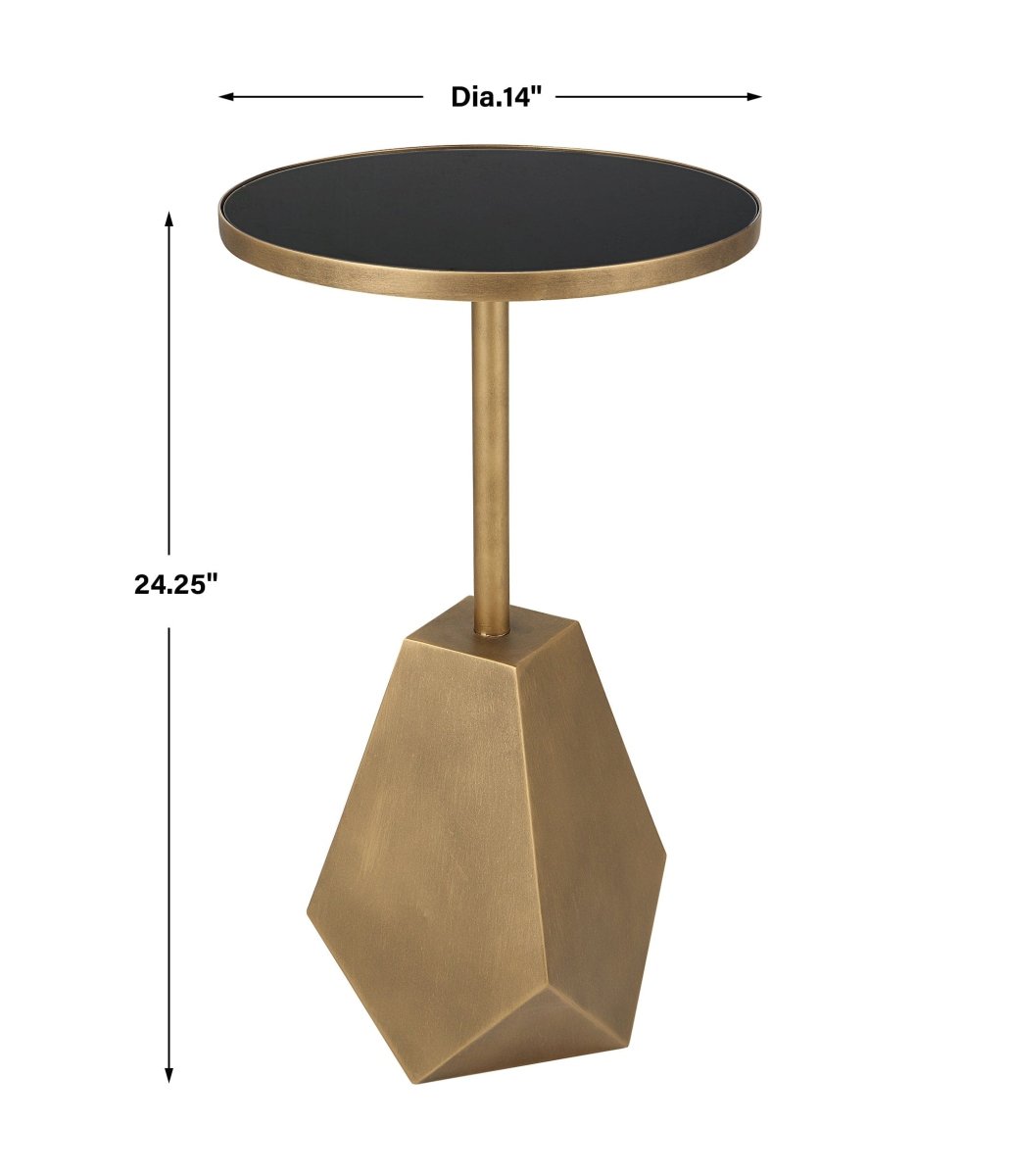 Comet Geometric Bronze Accent Table - Uttermost - Accent Tables by Modest Hut