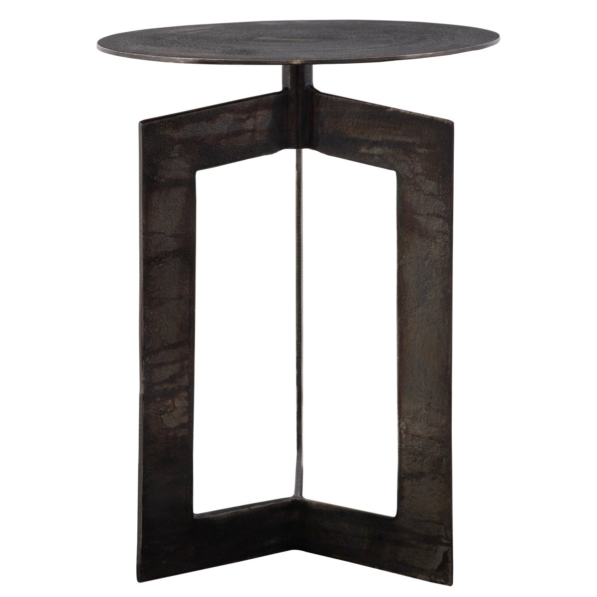 Deltoid Gunmetal Accent Table - Uttermost - Accent Tables by Modest Hut