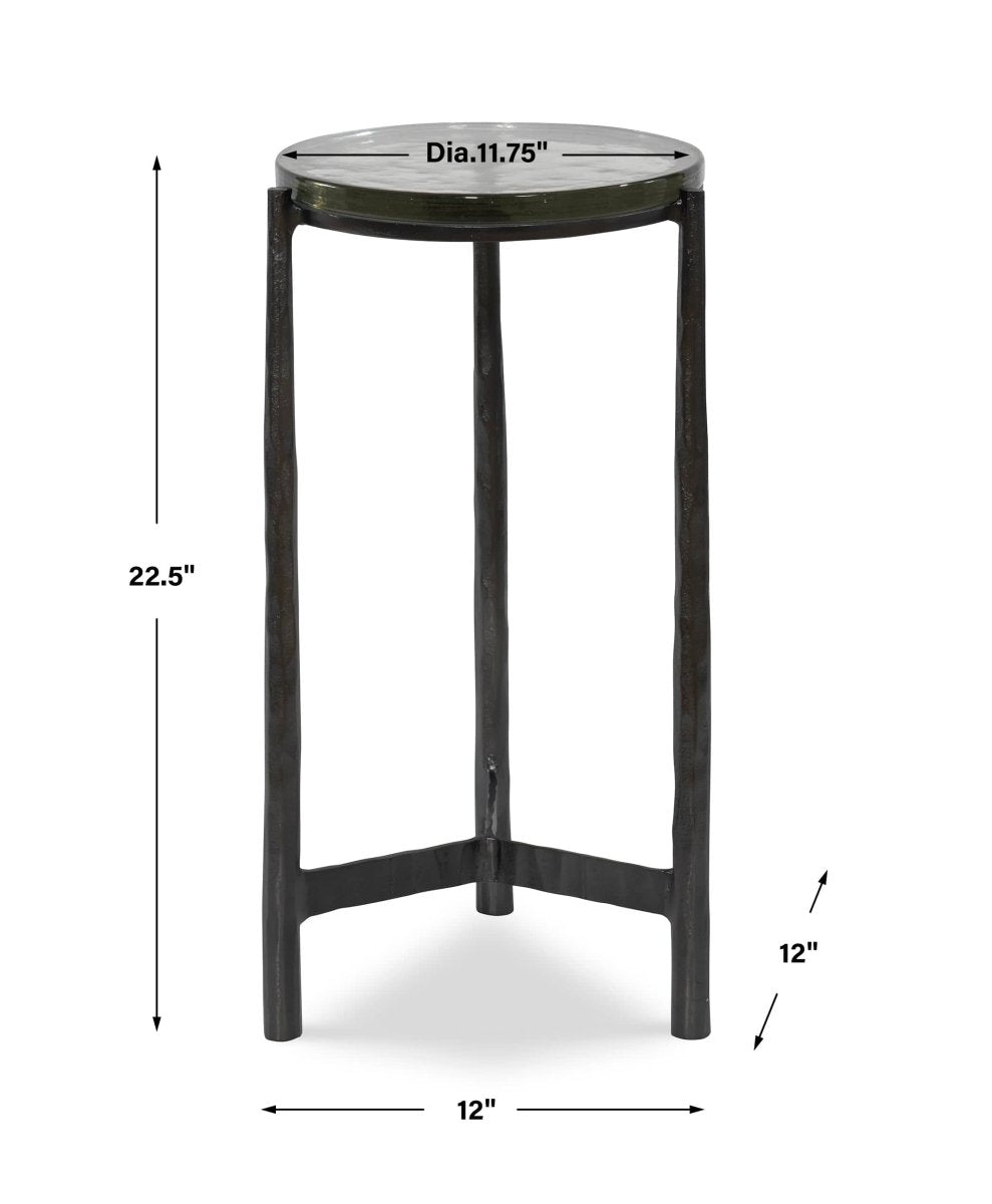 Eternity Iron & Glass Accent Table - Uttermost - Accent Tables by Modest Hut