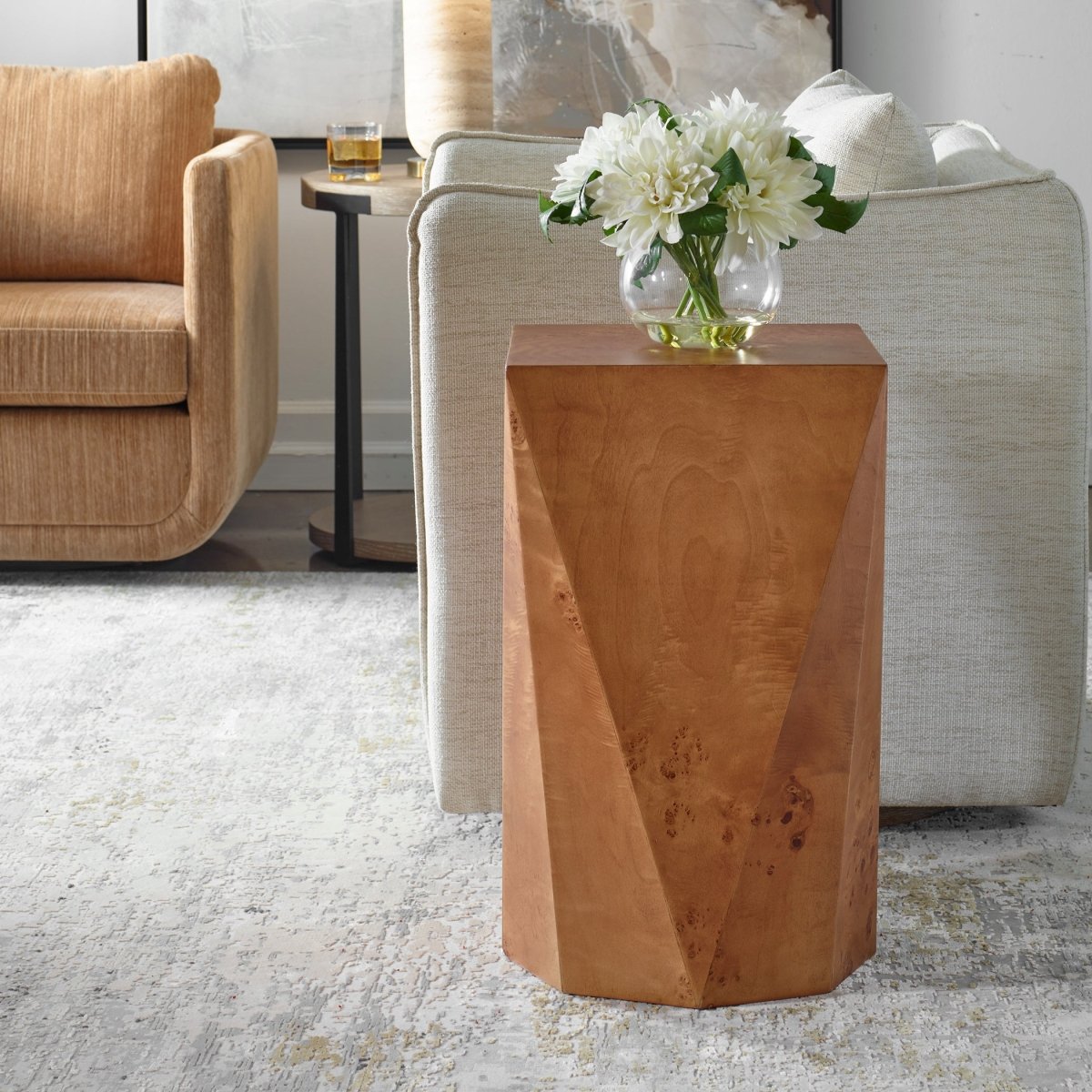Hughes Geometric Accent Table - Uttermost - Accent Tables by Modest Hut