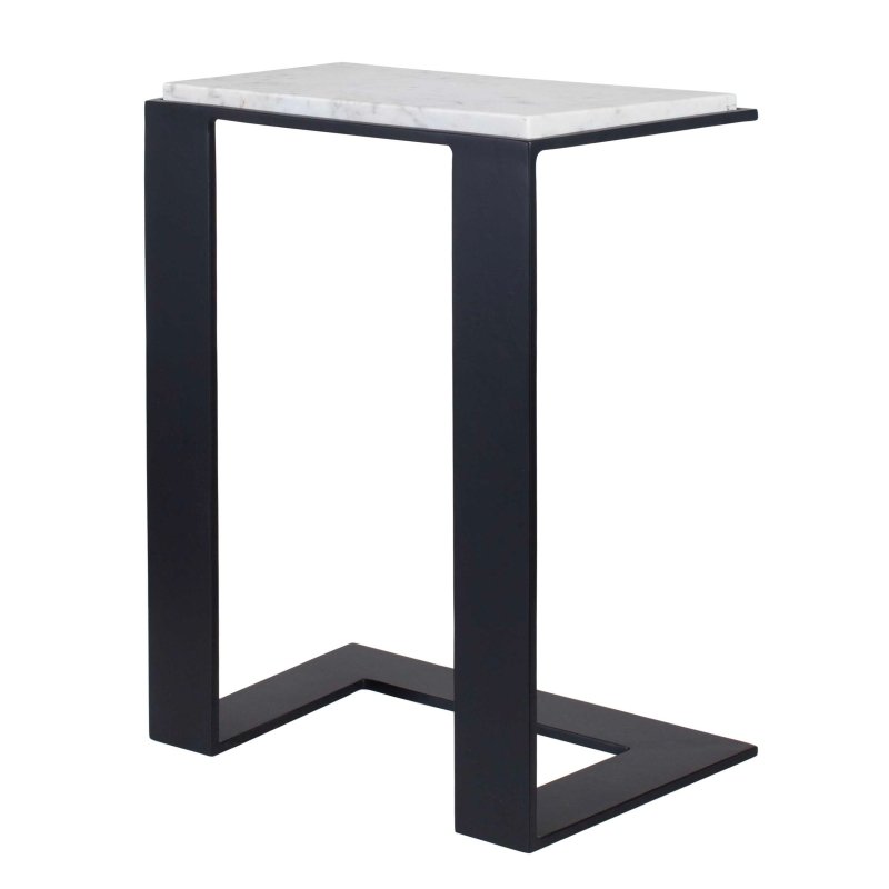 Kenora White Marble Accent Table by Uttermost alternate view 5