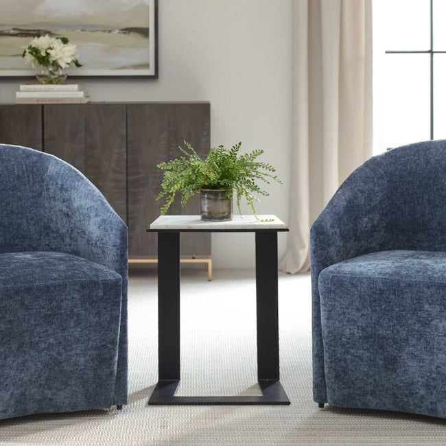 Kenora White Marble Accent Table - Accent Tables