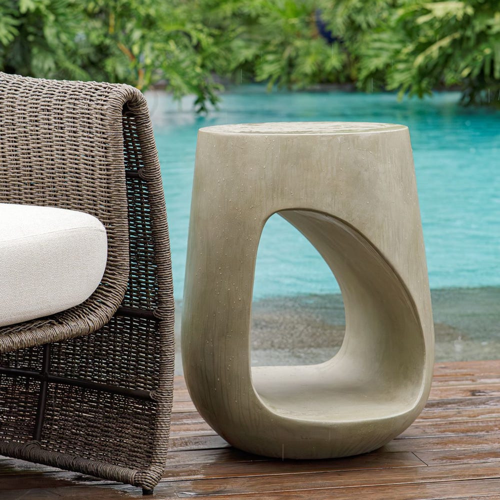 Lithos Outdoor Accent Table - Uttermost - Accent Tables by Modest Hut