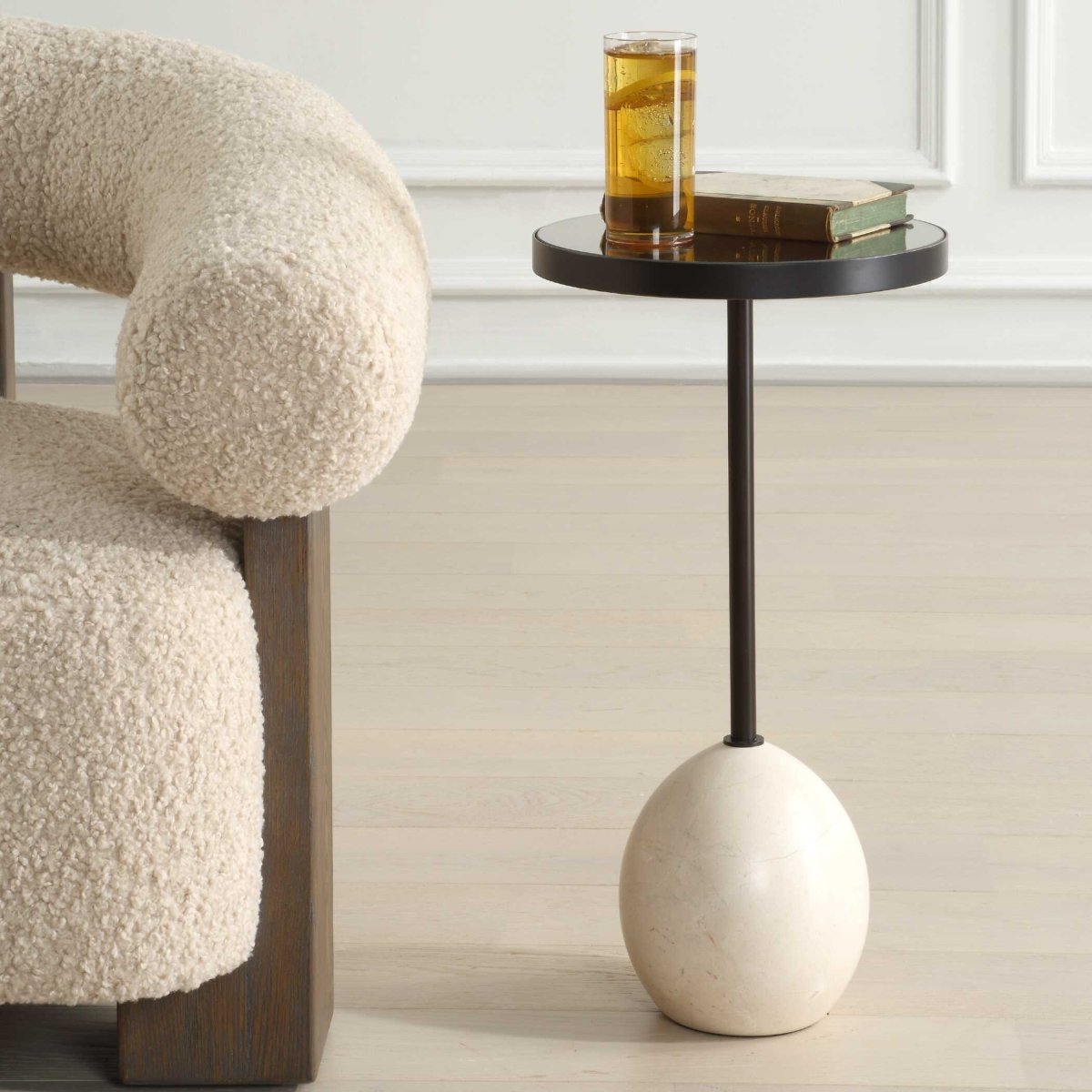 Odesa Marble Accent Table - Uttermost - Accent Tables by Modest Hut