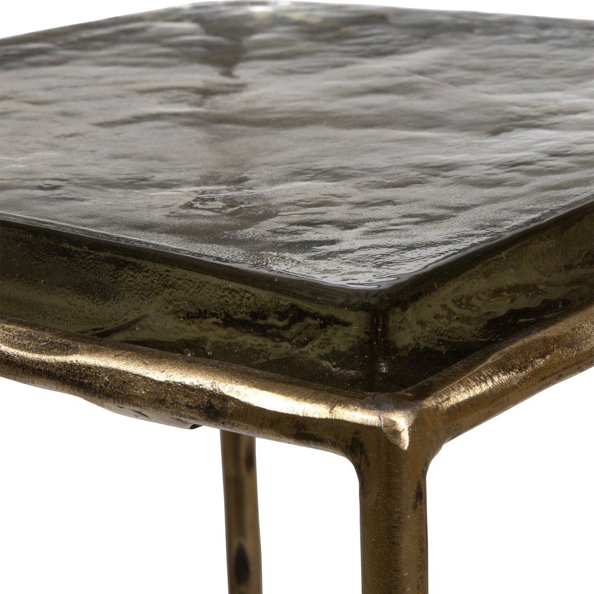 Ovard Antiqued Gold Accent Table - Uttermost - Accent Tables by Modest Hut