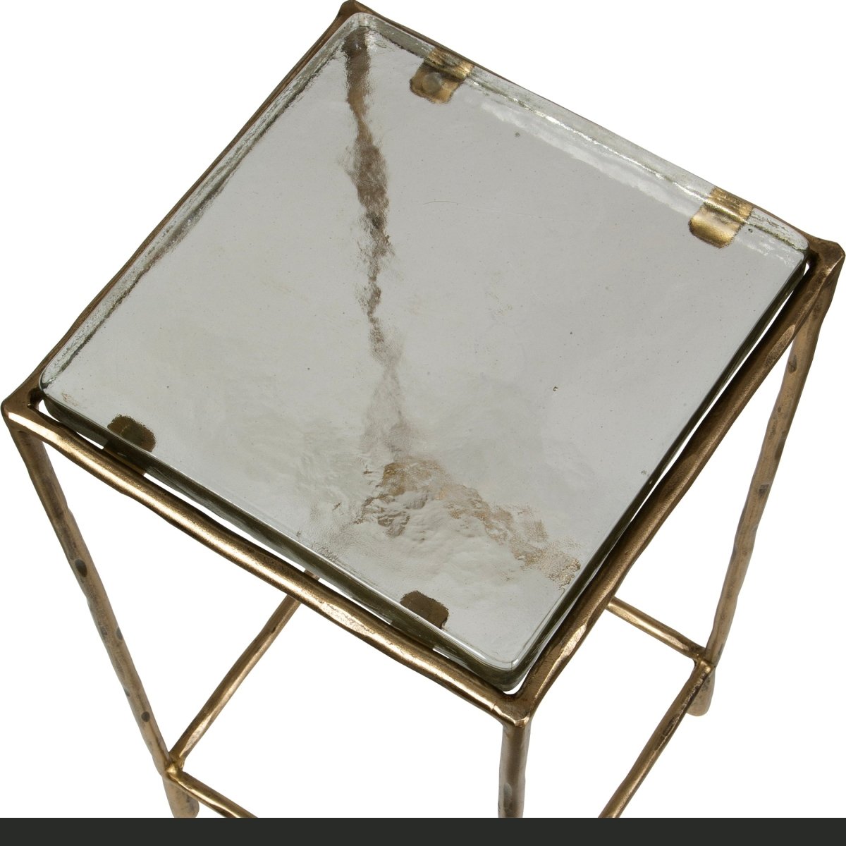 Ovard Antiqued Gold Accent Table - Uttermost - Accent Tables by Modest Hut