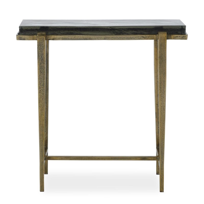 Preston Rectangular Glass Accent Table by Uttermost on a white background