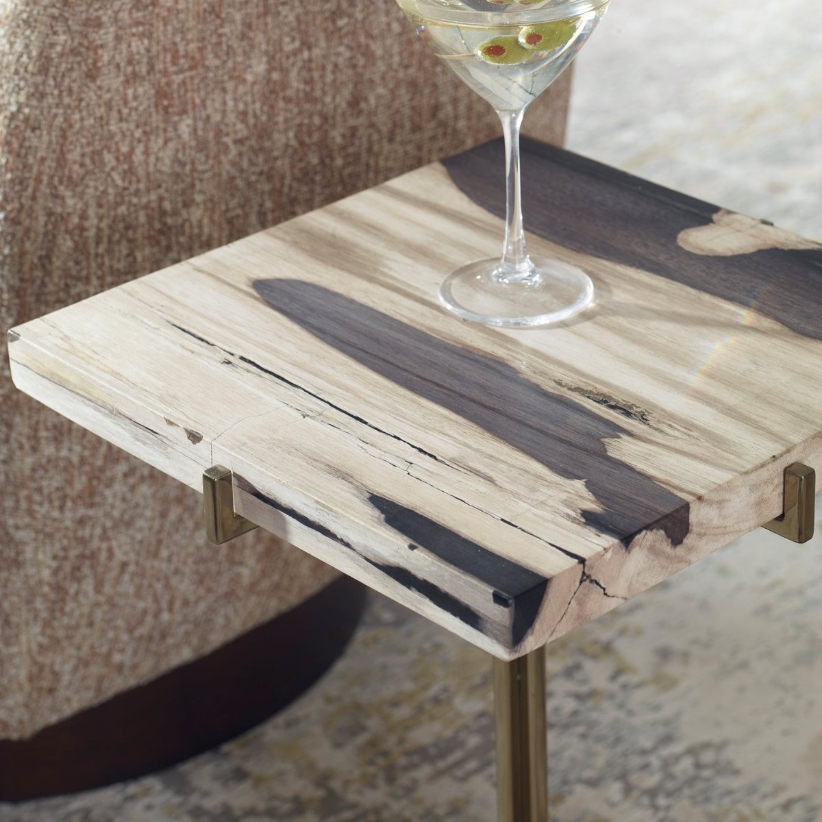 Rowman Petrified Wood Accent Table - Uttermost - Accent Tables by Modest Hut