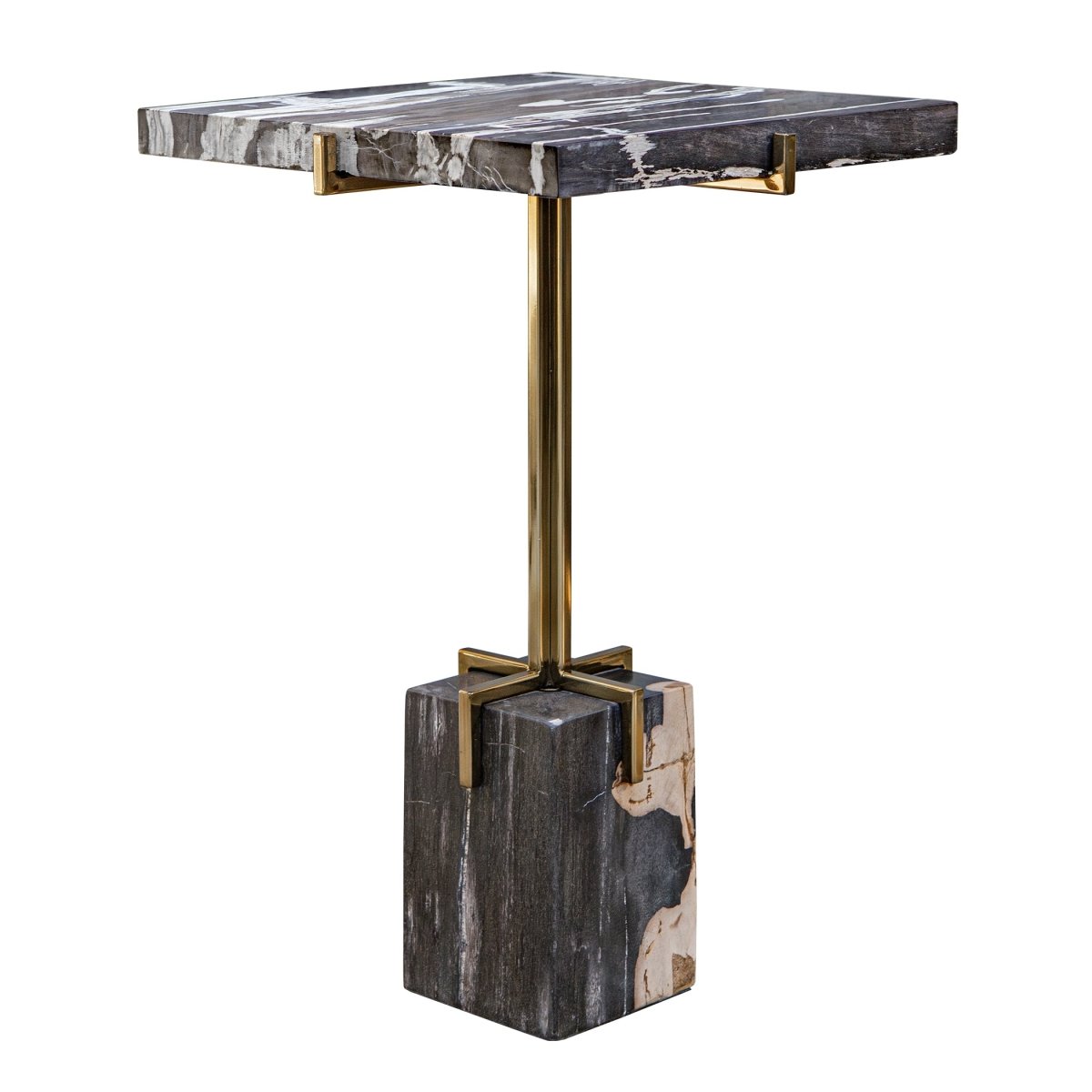 Rowman Petrified Wood Accent Table - Uttermost - Accent Tables by Modest Hut