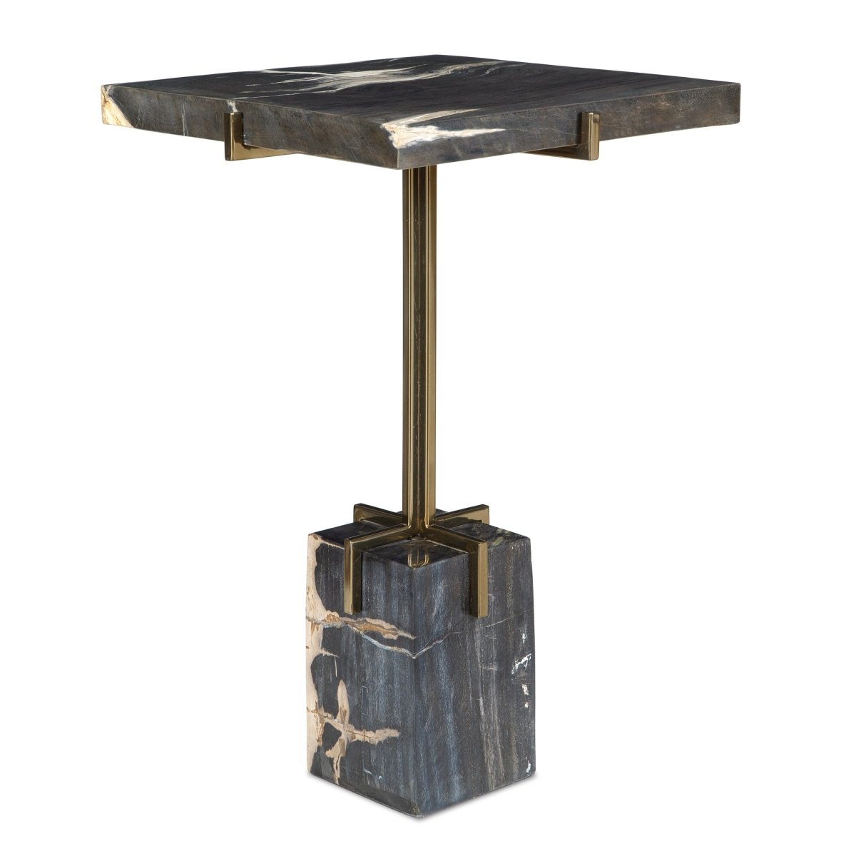 Rowman Petrified Wood Accent Table - Uttermost - Accent Tables by Modest Hut