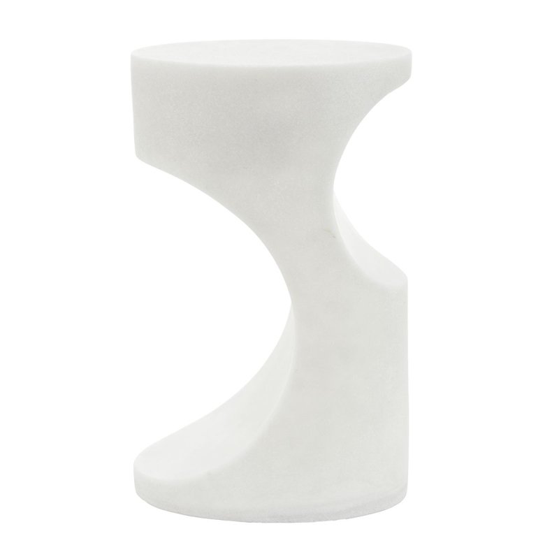 Alternate view of the Stevie White Stone Indoor-Outdoor Accent Table by Uttermost