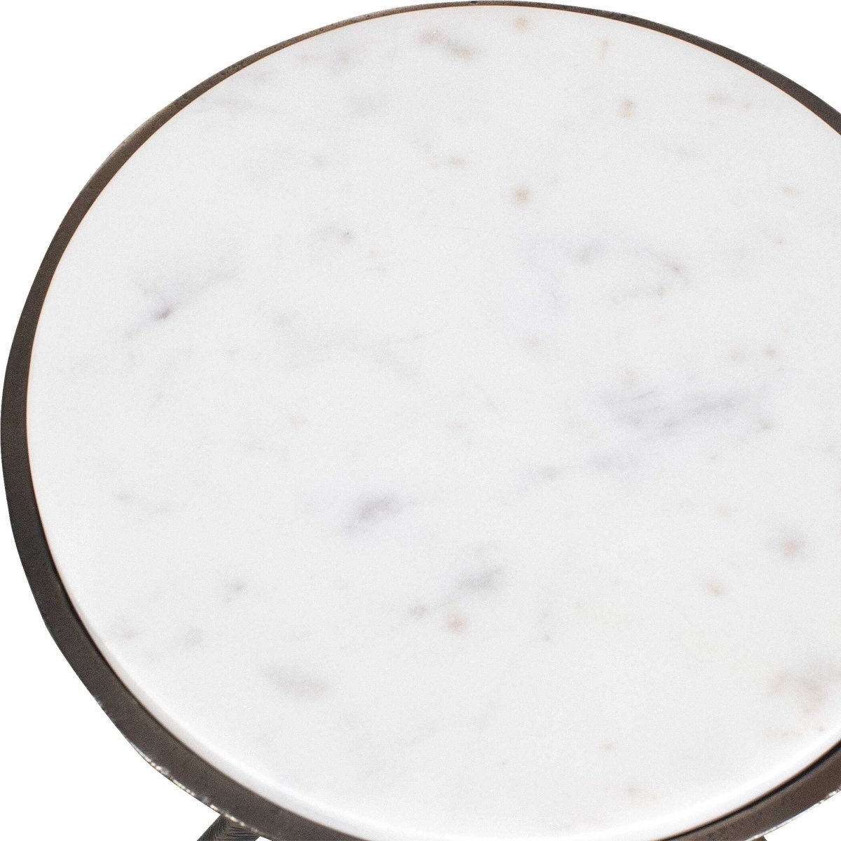 Tilton White Marble Accent Table - Uttermost - Accent Tables by Modest Hut