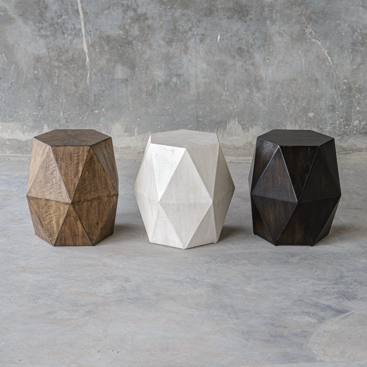 Volker Black Geometric Accent Table - Uttermost - Accent Tables by Modest Hut
