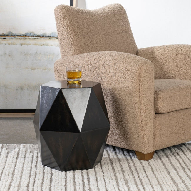 Volker Black Geometric Accent Table - Uttermost - Accent Tables by Modest Hut